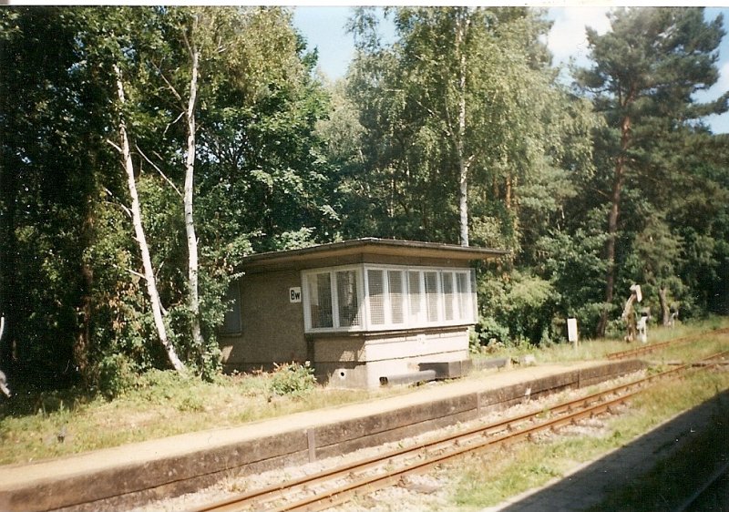 Stellwerk  Bahnbetriebswerk  bei der Berliner Parkeisenbahn.