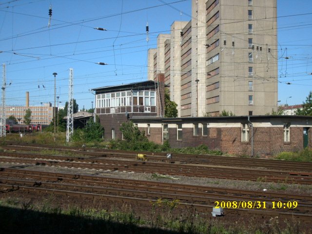 Stellwerk R8 am 31.August 2008 in Berlin Lichtenberg.