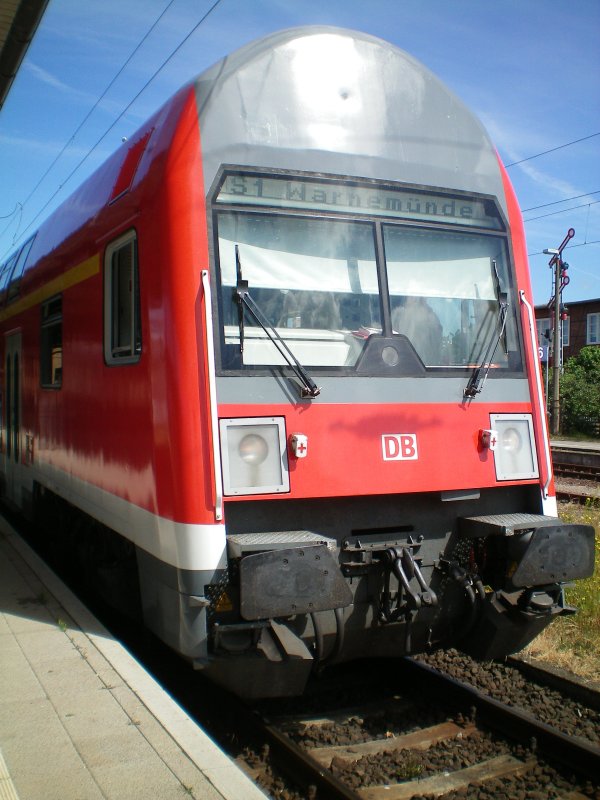 Steuerwagen einer Rostocker S-Bahn.Juni 2008