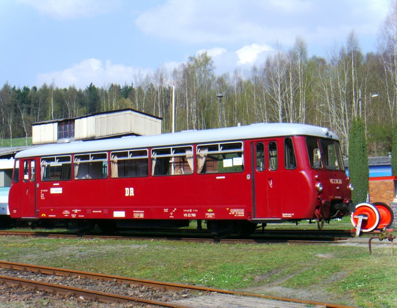 Steuerwagen VS 2.08.260 am Ostersonntag im ehem. BW Adorf/V. 