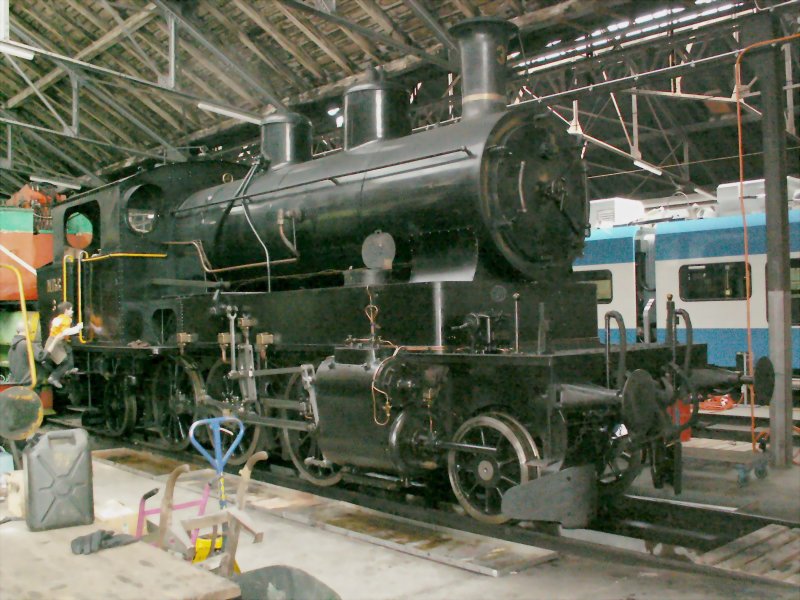 Stiftung  Locorama  Die betriebsf�hige Ec 3/5 der MThB Nr.3 von 1912.Im alten Lokdepot und auf dem umliegenden Freigel�nde ist seit einem Jahr eine  Eisenbahn Erlebniswelt  am Bodensee im entstehen.Romanshorn 04.04.09