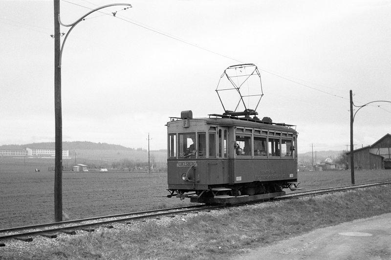 Straenbahn Ebelsberg - St. Florian Tw. 1, St. Florian, 04.04.1971