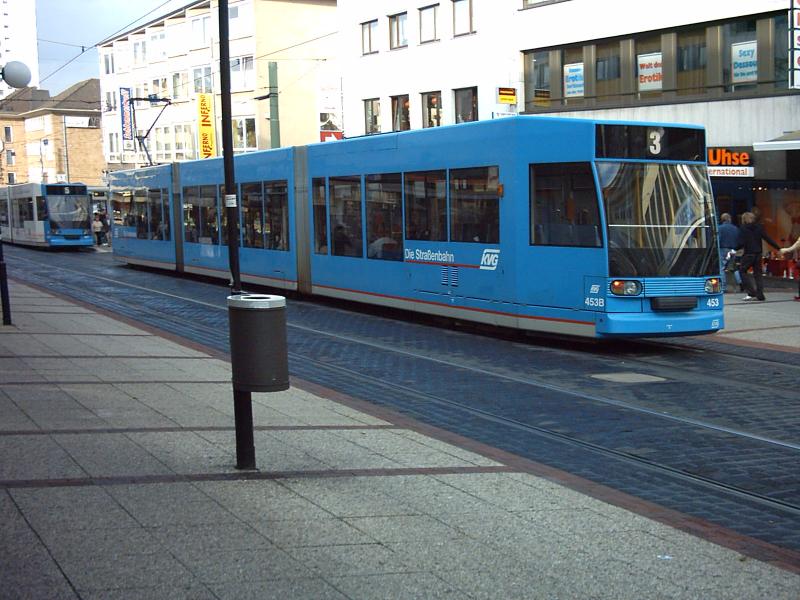 Straenbahn in Kassel am Stern.
