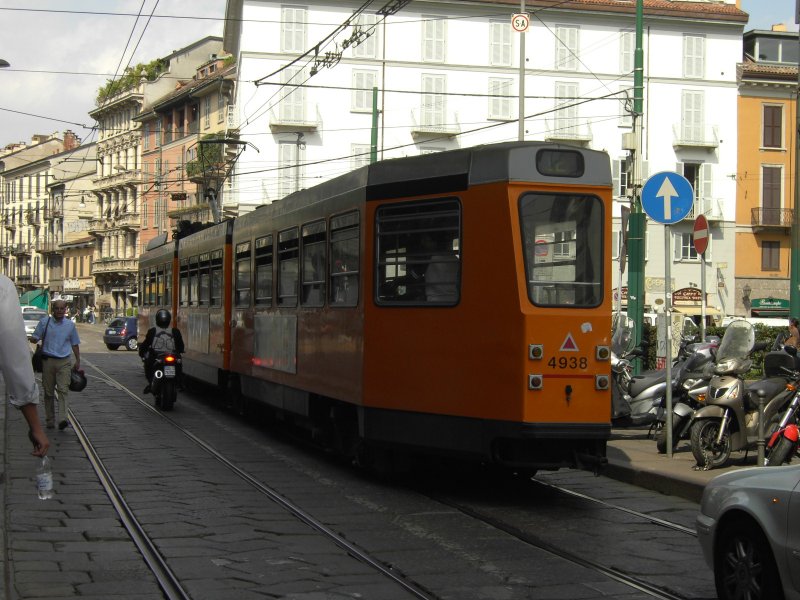 Straenbahn in Mailand. (September 2008)