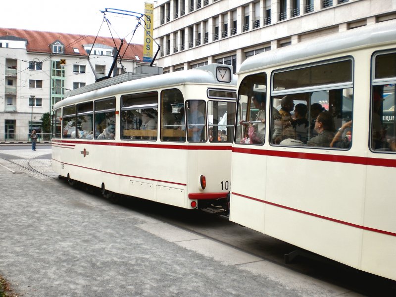 Strassenbahnzug Typ GOTHA in Potsdam, Platz der Einheit Sept. 2007