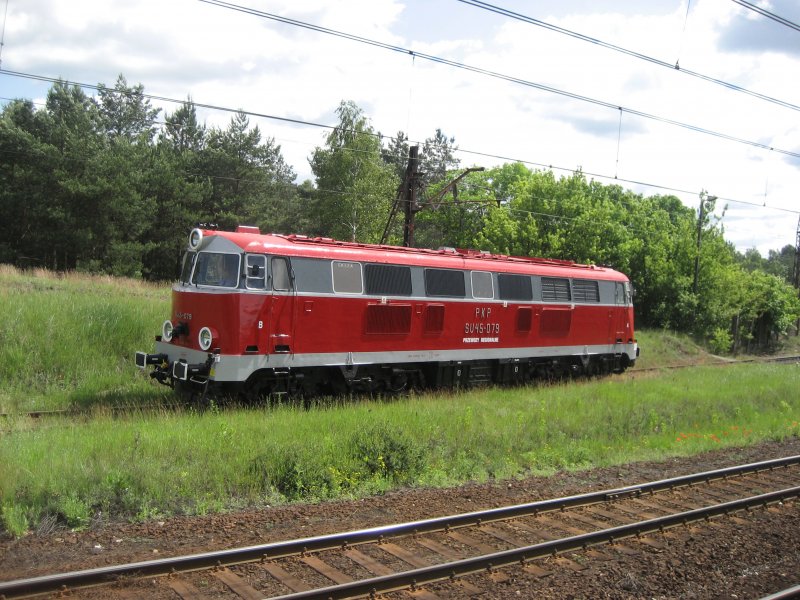 SU45-079 von der PRZEWOZY REGIONALNE bei Ausfahrt aus BW Bydgoszcz Wschd am 12.06.2009.