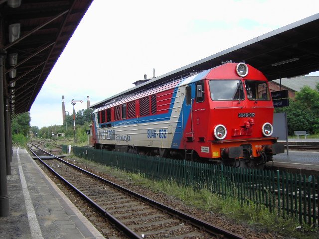 SU46 032 am 01.08.2007 im Bahnhof Forst(Lausitz)