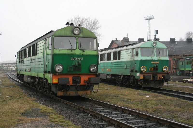 SU46-041 von Gdynja neben der Wegliniecer SU46-031!Wegliniec den 07.03.09