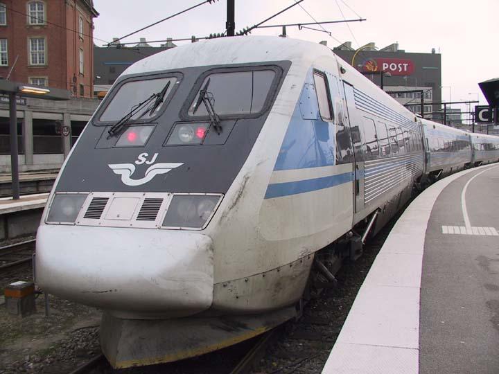 Swedische X2000 am Kopenhagener hauptbahnhof