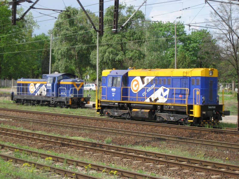 T448P-040 von der CTL KOLZAP und hinten steht eine SM42-2079 von der CTL Rail  am 15.05.2007 in Bydgoszcz.