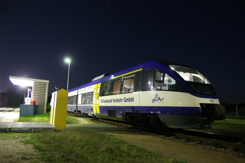 Talent 0007 der OLA in Parchim abgestellt fr den nchsten Einsatz auf der Strecke Parchim-Schwerin-Rehna am 08.05.2009