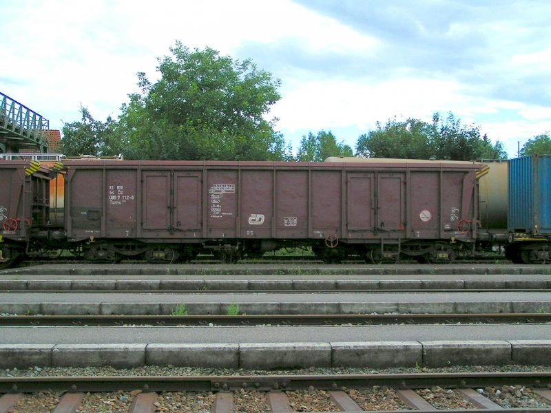 Tams 31540807112-6; eingereiht in Gterzug, Bhf. RIED i.I. 2006-08-14