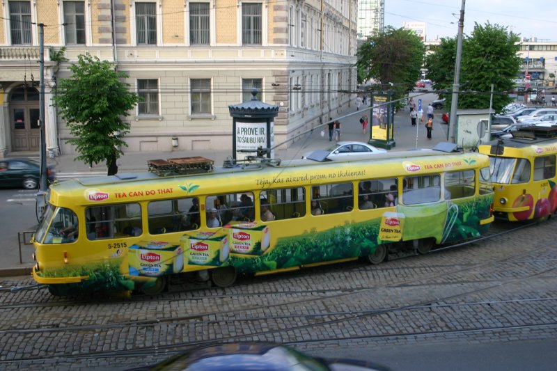Tatra-Straenbahn
Aufgenommen am 13. Juni 2007 in Riga