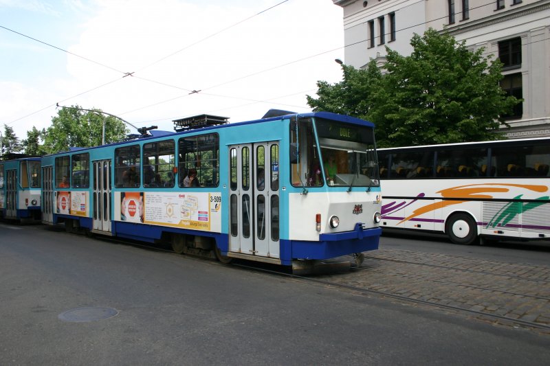 Tatra-Straenbahn
Aufgenommen am 14. Juni 2007 in Riga