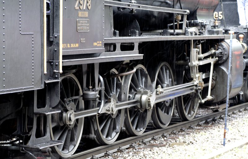 Teilansicht der Dampfsteuerung der C 5/6 2978 anlsslich des Gotthardjubilums 125 Jahre Gotthardbahn am 1. Juni 2007 in Gschenen