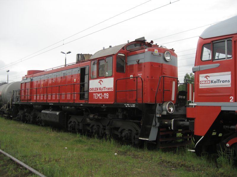 TEM2-119 von der ORLEN KolTrans am 20.05.2008 in Zawiercie.