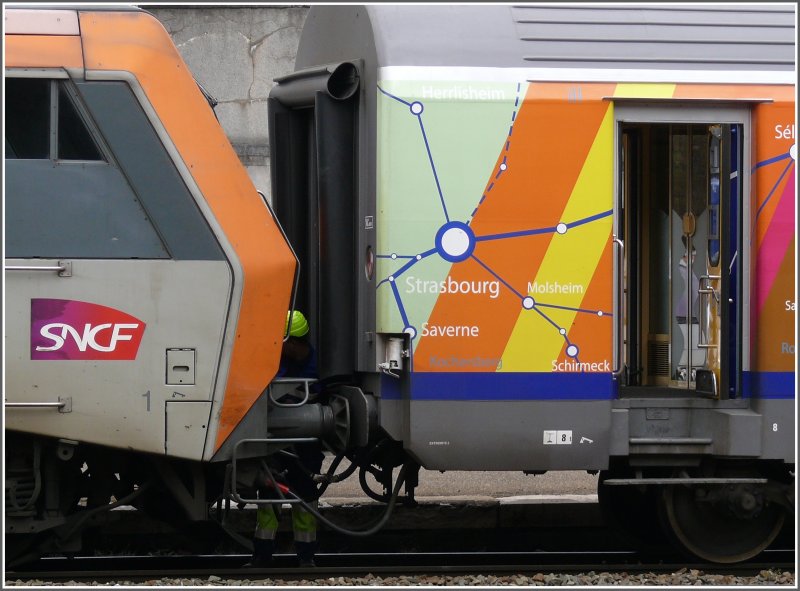 TER 200 Alsacienne erhlt in Mulhouse eine neue Lok BB26000 Sybic. (08.04.2008)