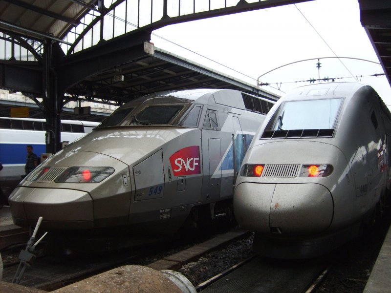 TGV Rseau, aus Luxembourg, und TGV-POS, aus Zrich. Paris Est, 13.05.09  