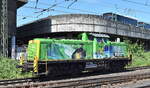 METRANS (Deutschland), Hamburg mit der angemieteten Sunrail Lok mit den wunderschönen Hamburg-Motiven '291 038-8' (NVR: '98 80 3291 038-8 D-MTRD') am 27.05.24 Höhe Bahnhof Hamburg-Harburg.