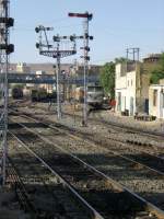 Blick auf den Ausfahrtbereich in Assuan Richtung Norden.