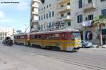 Zweisystemwagen 1105 und 1106 auf der Yellow Line in Alexandria.
