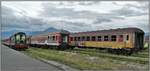 Neben alten DB Wagen gibt es auch noch solche der FS, allesamt in einem desolaten Zustand.Shkoder im Norden Albaniens. (16.07.2019)