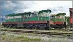 Im albanischen Grenzbahnhof Bajzë warten T669.1042 und T669.1048 auf Güterlast aus Montenegro. (16.07.2019)