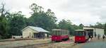 Pemberton (Northcliffe)-Tram, West-Australien__Tw 1 und 3 in der  Hauptstation  Pemberton.
