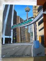 Gemlde Street of Sydney und Monorail    Acryl chanti schmitt