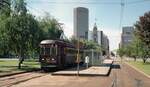 Adelaide Glenelg Tram__Tw 366 (H-class, 1929) an der Abfahrtstelle in Adelaide City.__07-01-1989