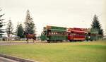 Victor Harbor Horse Tram__South Australia__3-Wagen-Zug der Pferdebahn kommt vom Depot.__08-01-1989