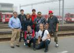 Unser Gruppenfoto vom Bahnbildertreffen Andermatt/Gschenen:   v.L.n:r: Werner, Dani, Christine, Silvan, Stefan, Lukas  und die zwei kleinen vorne: Stefan und Jan.