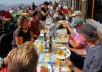 Mittagessen im Berghotel Rothorn Kulm: nun gibts leckere  Hardware : wir werden dabei von Frau Bieri freundlich und bevorzugt behandelt und es stimmt einfach alles: Super-Ambiance, vorzgliches Essen,