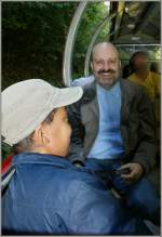 Olli freut sich auf den Tag, im Vordergrund Andreas.