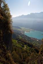 Am 01.10.2011  auf Bergfahrt mit der Heizl BRB 16 zum Brienzer Rothorn.