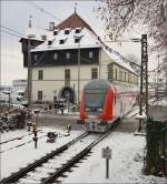 RE nach Karlsruhe vor dem Konzilsgebude in Konstanz.