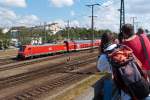 Gemeinsames  Knipsen  bei meinem ersten Bahnbilder-Treffen in Singen (Hohentwiel) 02.08.2015