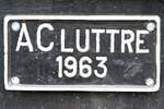 Herstellerschild des 1973 bei�CW Mechelen�modernisierten SPD VB 205 (ex SNCB 551.30) am 26.Juli 2026 in Baasrode-Noord.