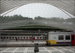 Liège-Guillemins kurz nach Abfahrt des Zuges -    Ein zweites Mal habe ich es nicht gewagt, den Zug hier zu verlassen.