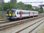 AM CityRail Triebwagen 989 vom Bw Schaerbeek ist der ehemalige AM 74 Triebwagen 720 vom Bw Charleroi Sud der hier Abgestellt ist.(Fr,03.06.2011)