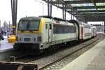 SNCB 1835 (180 350-6) ist am 27.Juli 2026 mit dem IC 534 von Eupen im Gare de Oostende angekommen.