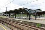 Inselbahnsteig in Schaerbeek Gare. - Bild vom 23.Juli 2026.