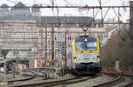 SNCB 1836 // Bahnhof Verviers (von öffentlicher Straße aufgenommen) // 6. Februar 2014