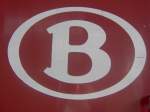 Das SNCB-Logo auf einem belgischem Triebwagen.