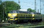 SNCB 5502 und 5513 fahren hier am 13.5.2001 in Aachen West zurück nach Belgien.
