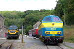 Belgiën, Chemin de fer du Bocq
Loks 5183 vom PFT und 5519 vom Infrabel im Bahnhof Spontin
15/8/2020