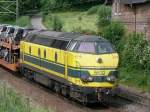 SNCB-Lok 5532 berbringt einen Autozug nach Aachen-West.