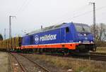76 110-0 B-RDX Raildox am 16.11.2016 im Anschluss Binnenhafen Anklam.