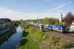 076 109 von raildox mit einem Autotransportzug von Mosel nach München-Milbertshofen bei Oberkotzau, 