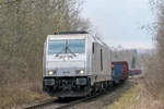 SWT 76 111 zieht ihren Stahl- und Schrottzug nach Cheb durch Neustadt(Orla).